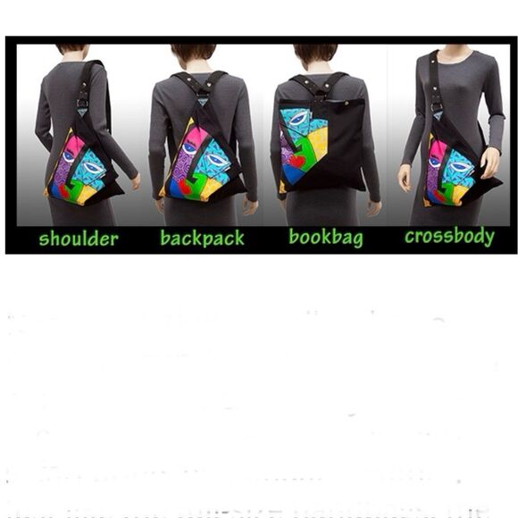 CAROGI Carson Rogers Designer Convertible Bag Purse Crossbody Backpack - Picture 8 of 9